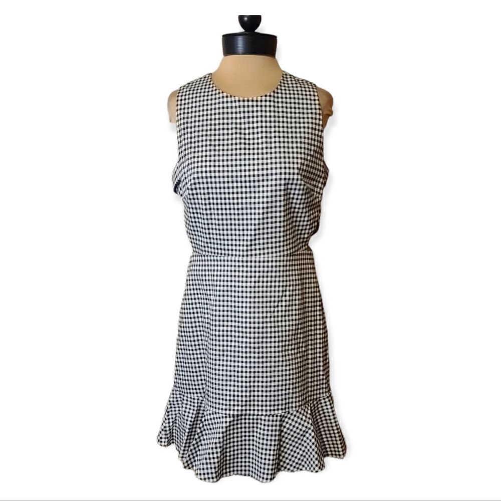 Lucy Paris Black and White Gingham Check Dress NEW Large